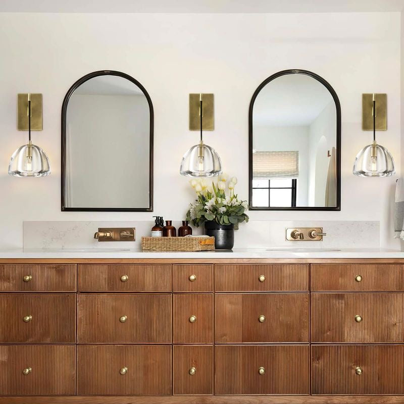 Himer Seris Modern Modern Crystal Wall Sconce Fixture