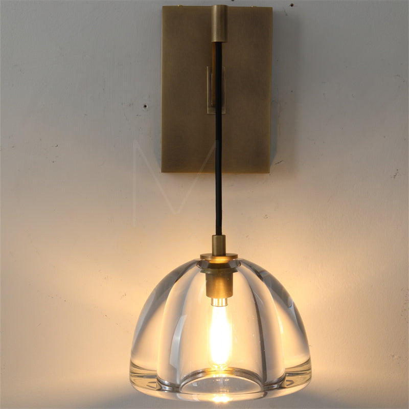 Himer Seris Modern Modern Crystal Wall Sconce Fixture