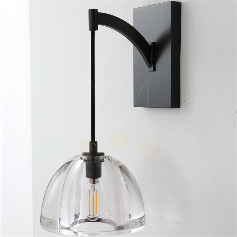 Himer Seris Modern Modern Crystal Wall Sconce Fixture