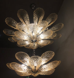 Bella 2-Tier  Glass Flower Chandelier