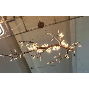 Selenite Crystal Blossom Branching Tree Chandelier