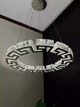 Modern Round Gear/Rectangular Mazes Crystal Chandelier