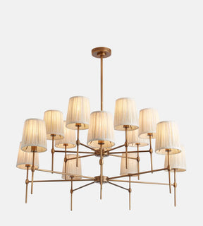 Isobella Chandelier, Antiqued Brass, Large - Merlinlamps