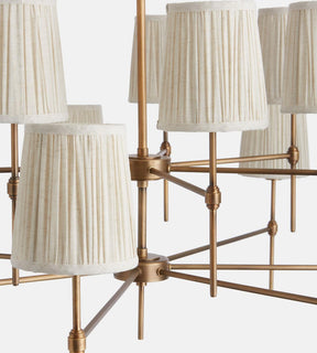 Isobella Chandelier, Antiqued Brass, Large - Merlinlamps