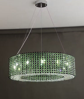 Italian Modern Light Luxury Round Crystal Chandelier Decorative Light Fixture for Living Room/Dining Room