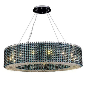 Italian Modern Light Luxury Round Crystal Chandelier Decorative Light Fixture for Living Room/Dining Room