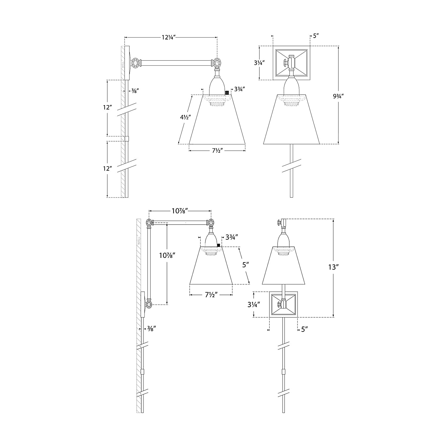 Jane Library Plug-in Wall Sconce