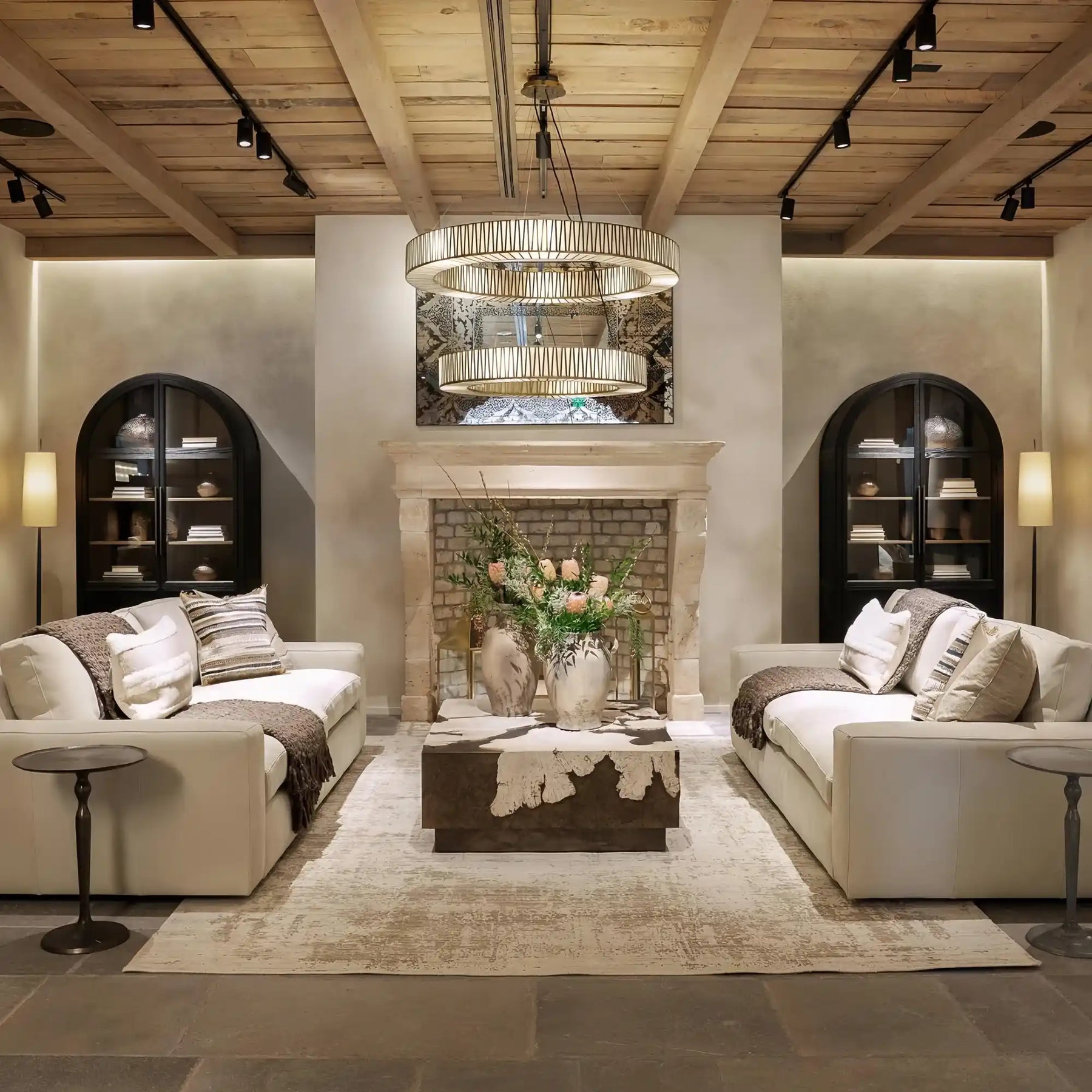 Jeunet 2-Tier Round Chandelier for Living Room