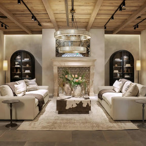 Jeunet 2-Tier Round Chandelier for Living Room