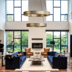 Jeunet 2-Tier Round Chandelier for Living Room