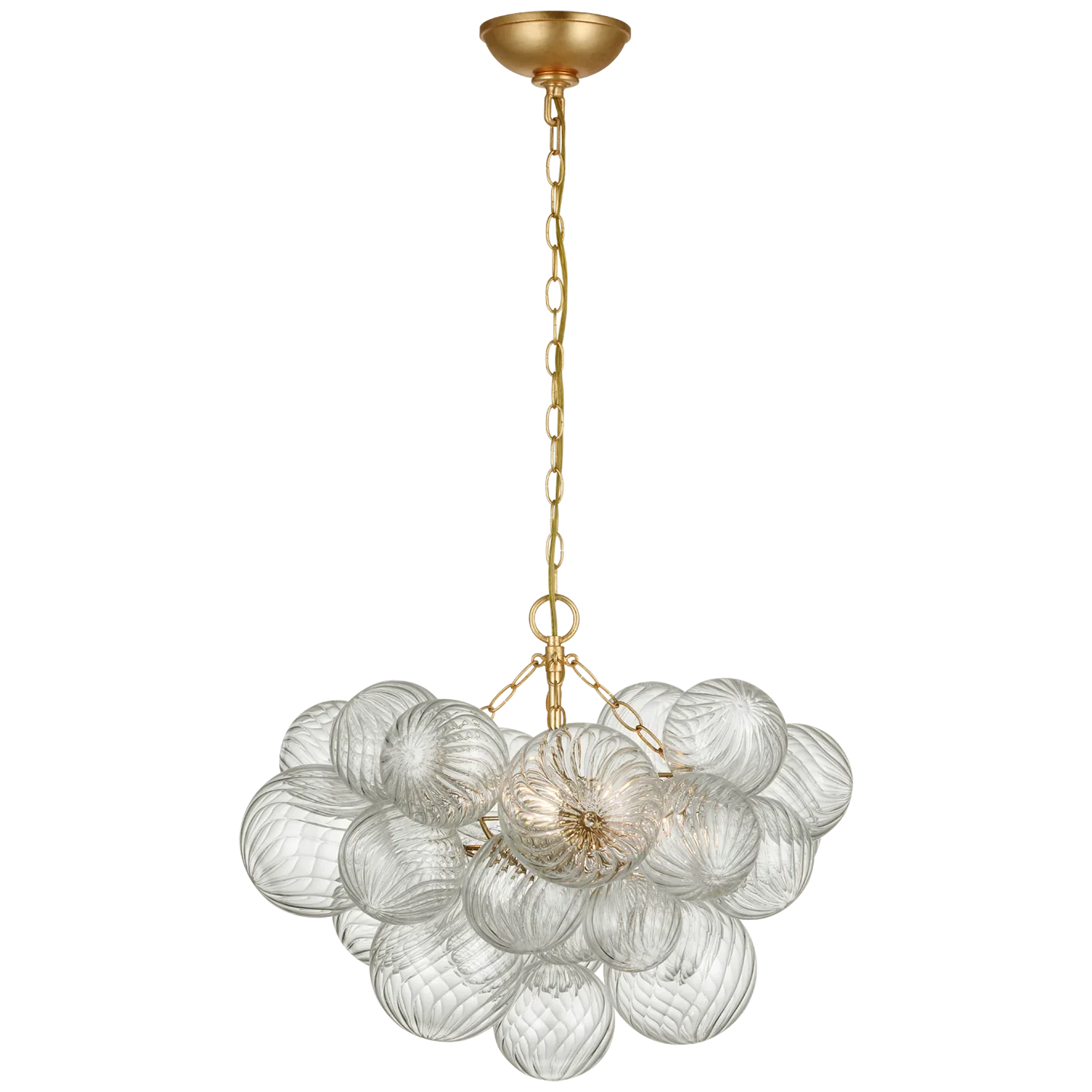 Talia Glass Globe Chandelier 24", Modern Kitchen Island Pendant Lamp