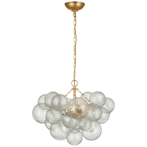 Talia Glass Globe Chandelier 24", Modern Kitchen Island Pendant Lamp