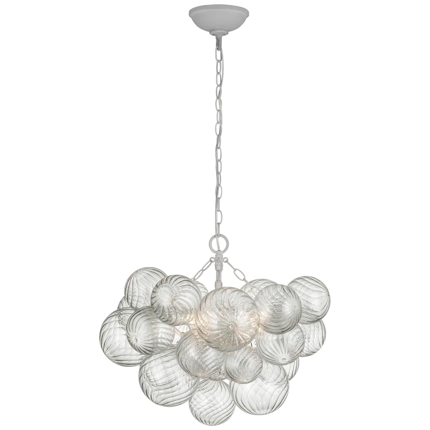 Talia Glass Globe Chandelier 24", Modern Kitchen Island Pendant Lamp