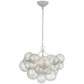 Talia Glass Globe Chandelier 24", Modern Kitchen Island Pendant Lamp