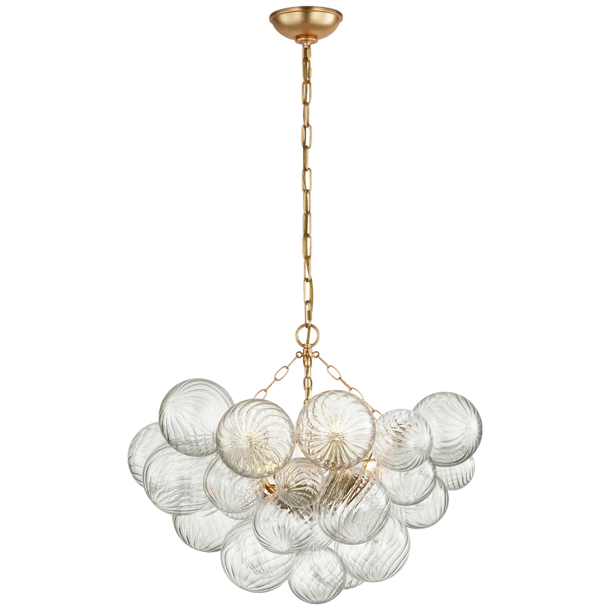 Talia Glass Chandelier 30", Modern Chandelier Lamp Pendant for Dining Room