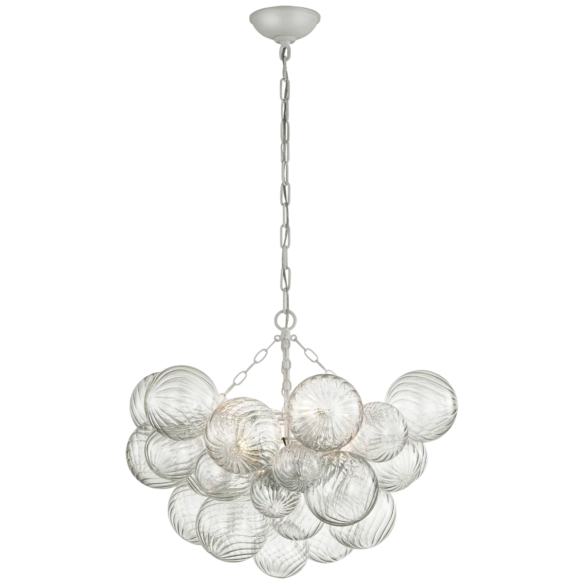 Talia Glass Chandelier 30", Modern Chandelier Lamp Pendant for Dining Room
