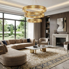 Junet 3-Tier Round Chandelier for Living Room