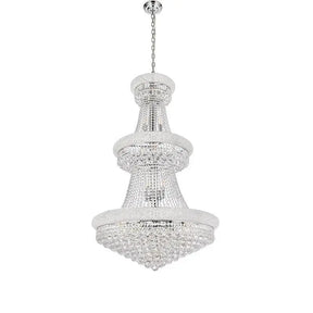 Kaler Elegant Luxury Living Room Three Tier Crystal Chandelier 30" D