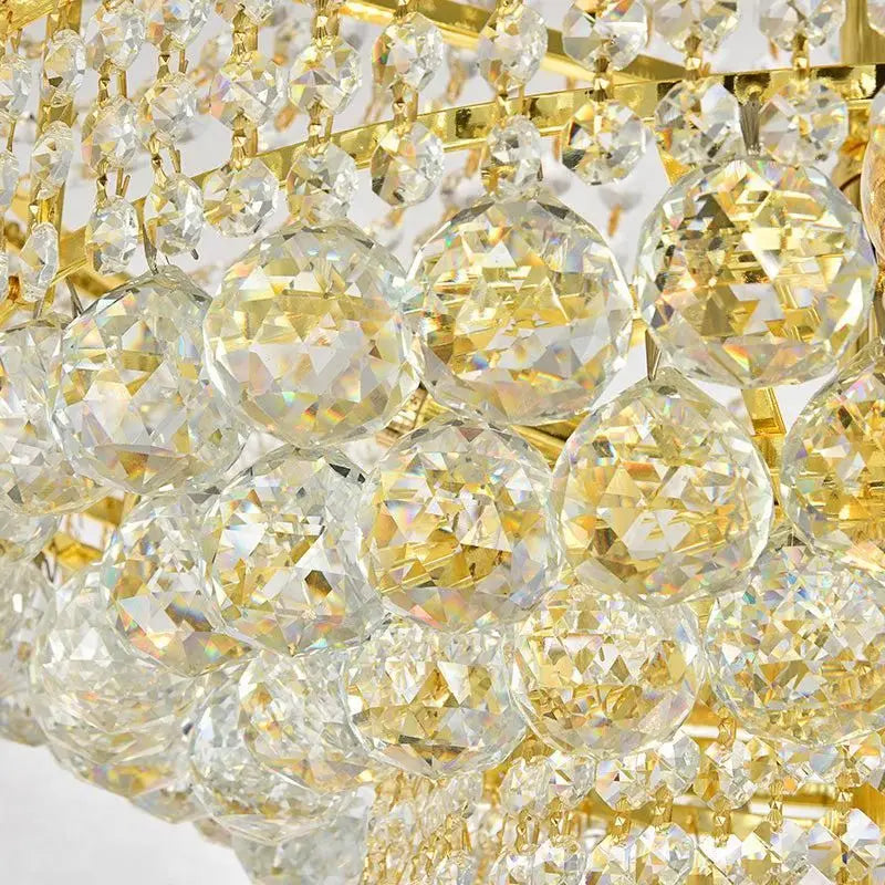 Kaler Elegant Luxury Living Room Three Tier Crystal Chandelier 30" D