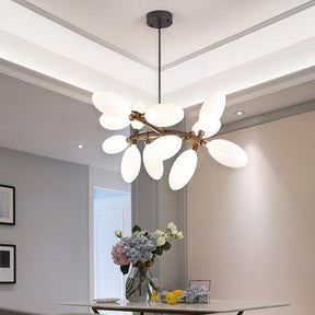 Kenneth Grape Artistic Linear Chandelier Over Dining Table