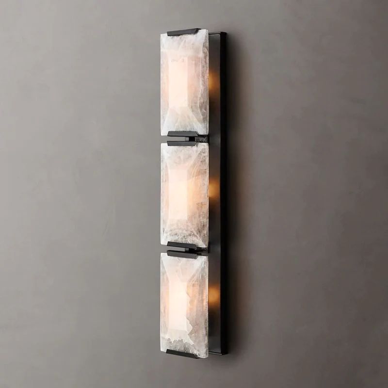 Kiko Calcite Triple Sconce