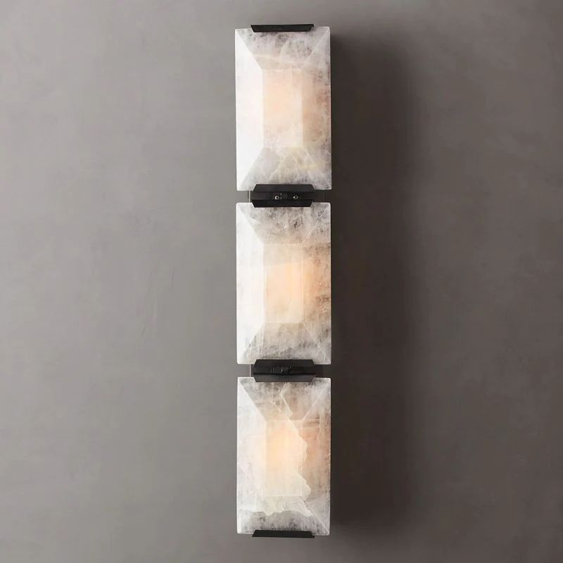 Kiko Calcite Triple Sconce