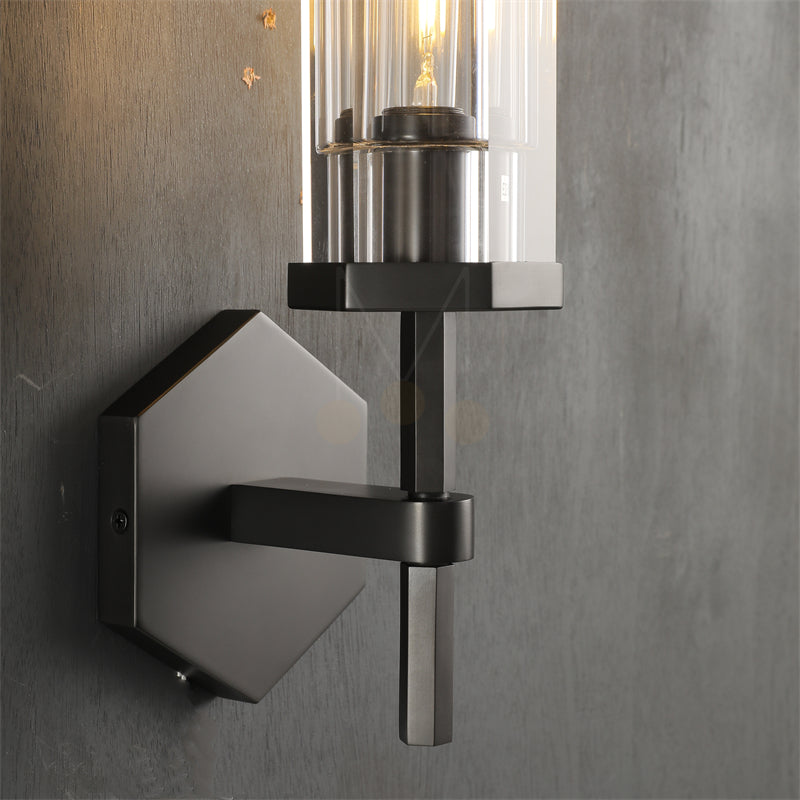 Kimberly Lambe Hexagonal Wall Sconce 14¼"H for Bedroom, Living Room, Kitchen Island