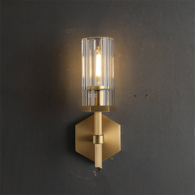 Kimberly Lambe Hexagonal Wall Sconce 14¼"H for Bedroom, Living Room, Kitchen Island