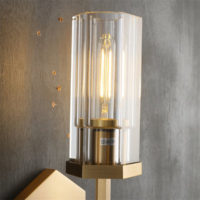 Kimberly Lambe Hexagonal Wall Sconce 14¼"H for Bedroom, Living Room, Kitchen Island