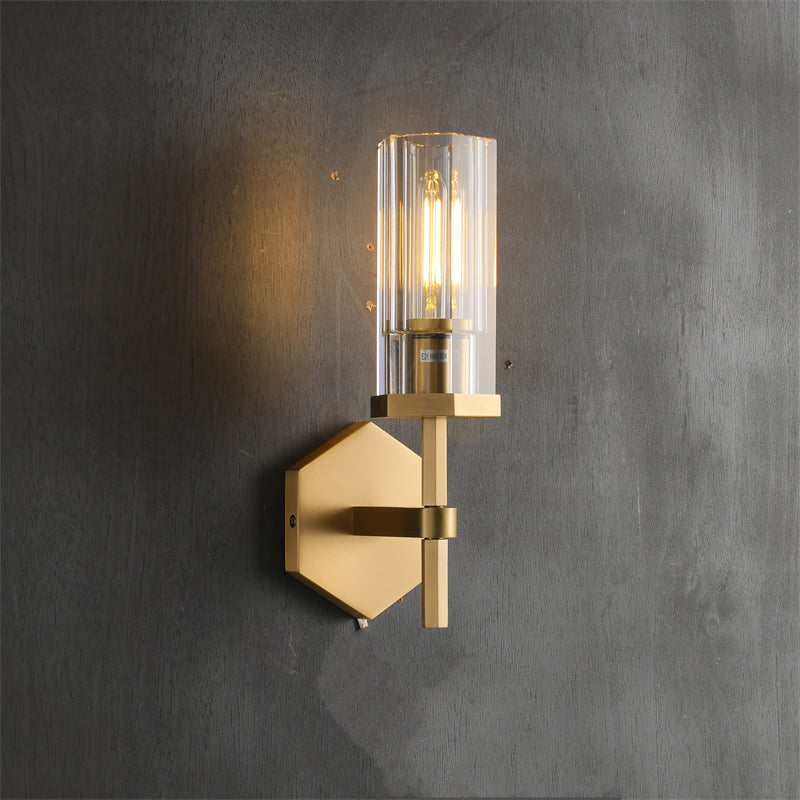 Kimberly Lambe Hexagonal Wall Sconce 14¼"H for Bedroom, Living Room, Kitchen Island