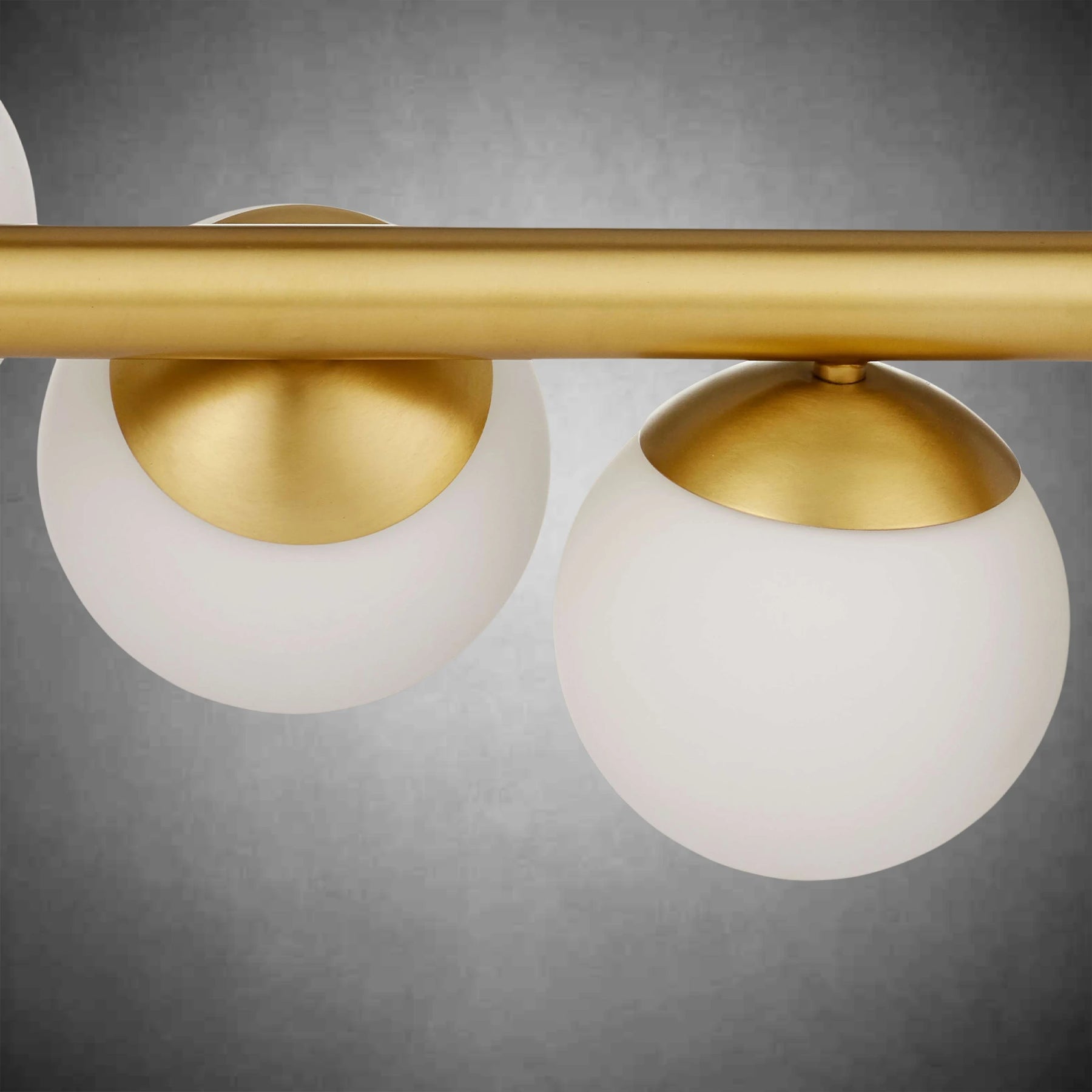 Kinney Linear Chandelier Brushed Brass 9-Globe Modern Chandelier