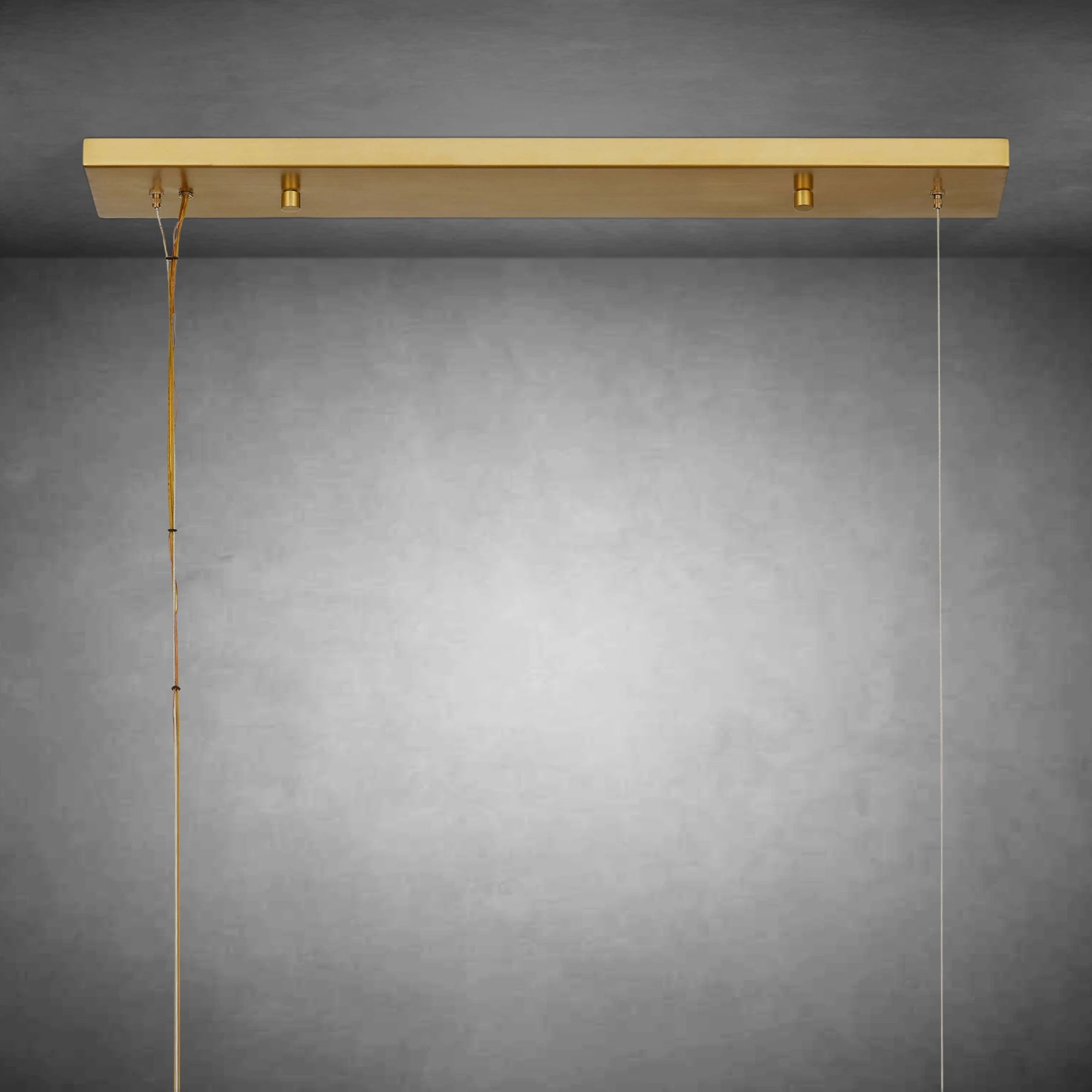 Kinney Linear Chandelier Brushed Brass 9-Globe Modern Chandelier