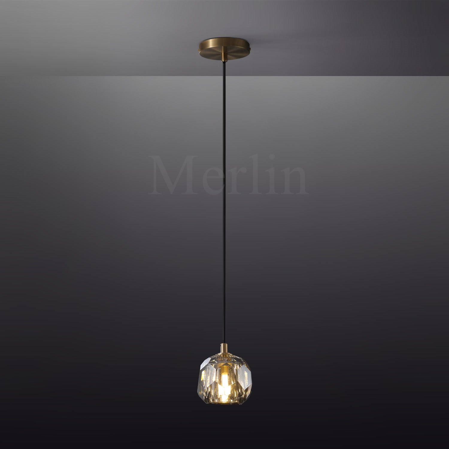Kristal Ball Crystal Pendant Lighting, Minimalist Pendant Lamp Perfect for Modern Kitchen Islands