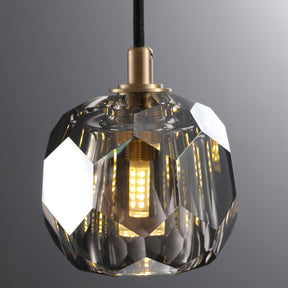Kristal Ball Crystal Pendant Lighting, Minimalist Pendant Lamp Perfect for Modern Kitchen Islands