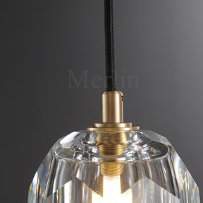 Kristal Ball Crystal Pendant Lighting, Minimalist Pendant Lamp Perfect for Modern Kitchen Islands