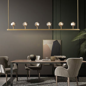 Kristal Ball Linear Crystal Chandelier, Dining Table Lamp, Kitchen Island Lamp