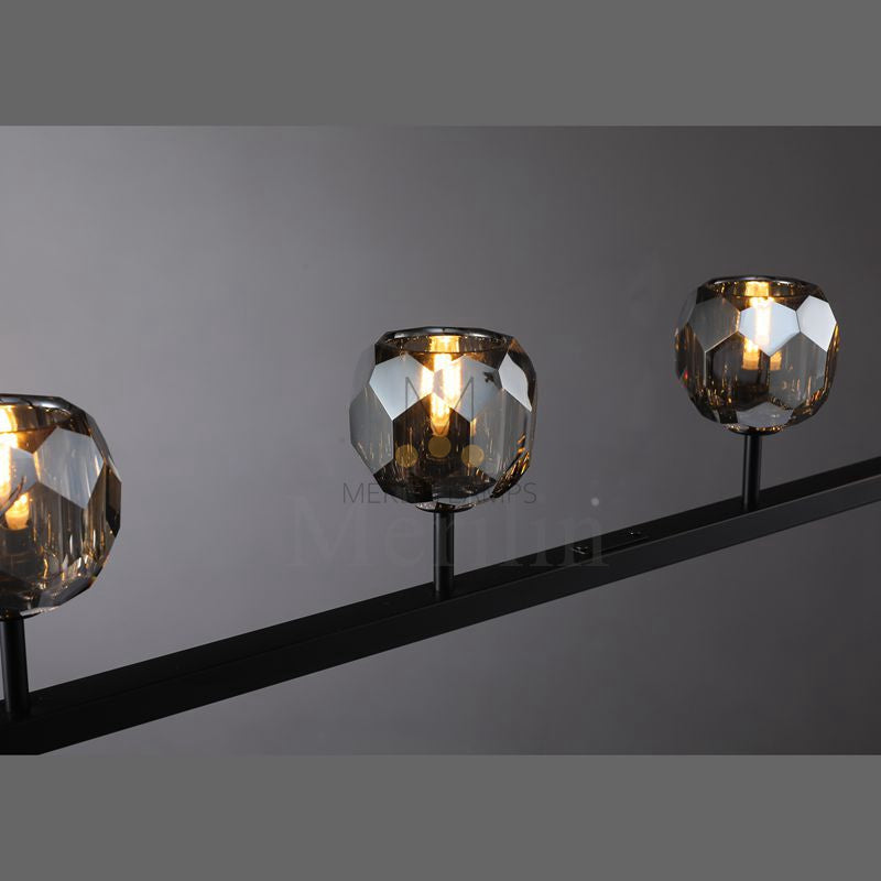 Kristal Ball Linear Crystal Chandelier, Dining Table Lamp, Kitchen Island Lamp