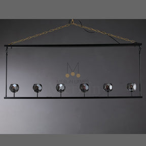 Kristal Ball Linear Crystal Chandelier, Dining Table Lamp, Kitchen Island Lamp