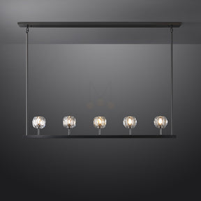 Kristal Ball Linear Crystal Chandelier, Dining Table Lamp, Kitchen Island Lamp