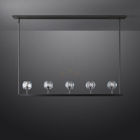 Kristal Ball Linear Crystal Chandelier, Dining Table Lamp, Kitchen Island Lamp