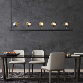 Kristal Ball Linear Crystal Chandelier, Dining Table Lamp, Kitchen Island Lamp