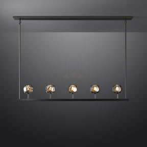 Kristal Ball Linear Crystal Chandelier, Dining Table Lamp, Kitchen Island Lamp