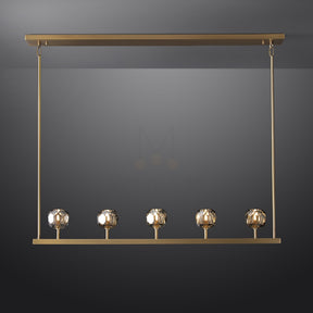 Kristal Ball Linear Crystal Chandelier, Dining Table Lamp, Kitchen Island Lamp