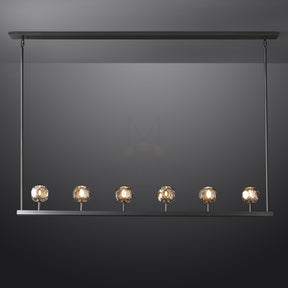 Kristal Ball Linear Crystal Chandelier, Dining Table Lamp, Kitchen Island Lamp