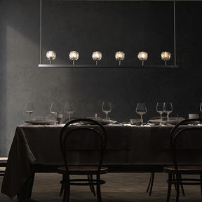 Kristal Ball Linear Crystal Chandelier, Dining Table Lamp, Kitchen Island Lamp