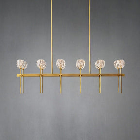 Kristal Ball Linear Crystal Chandelier, Dining Table Lamp, Kitchen Island Lamp