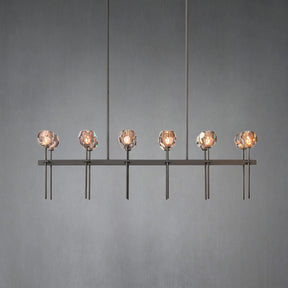 Kristal Ball Linear Crystal Chandelier, Dining Table Lamp, Kitchen Island Lamp