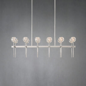 Kristal Ball Linear Crystal Chandelier, Dining Table Lamp, Kitchen Island Lamp