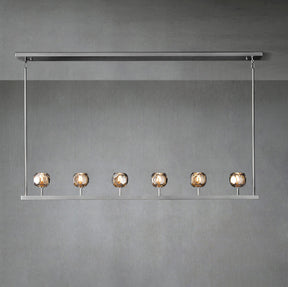 Kristal Ball Linear Crystal Chandelier, Dining Table Lamp, Kitchen Island Lamp