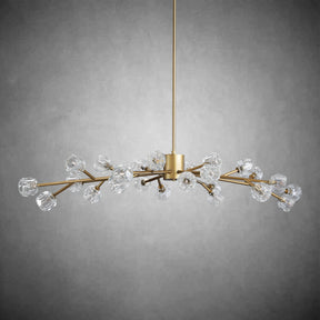 Kristal Modern Clear Crystal Round Chandelier Over Dining Table
